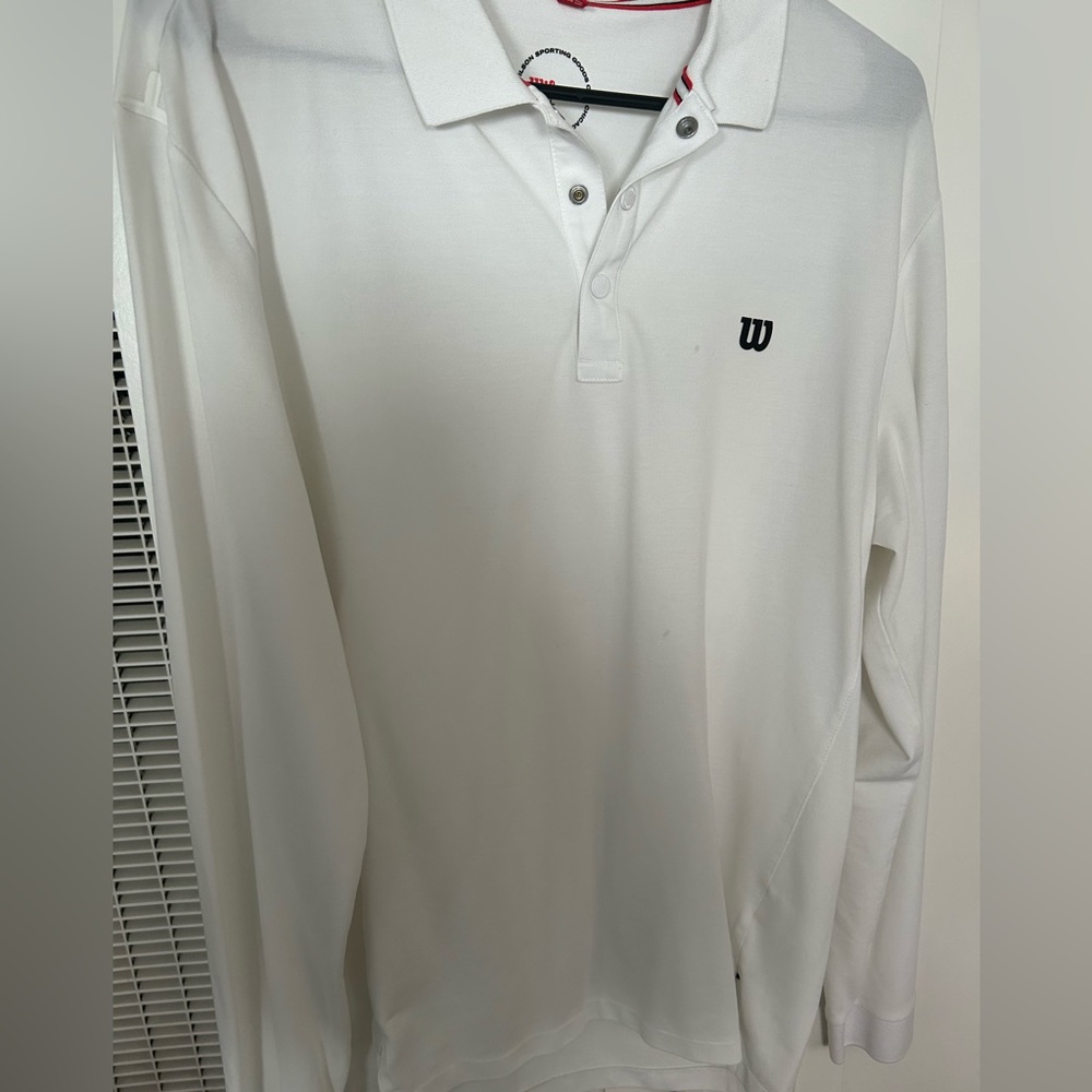 Wilson Newport Longe-Sleeve Polo - Large